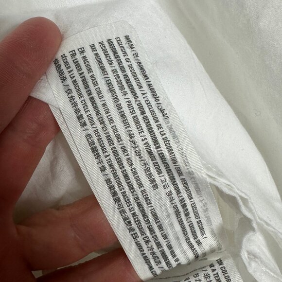 Abercrombie & Fitch White Puff Sleeve Square Neck Top Womens Size Large Blouse L - Picture 14 of 16